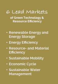 die 6 GreenTech Leitmärkte