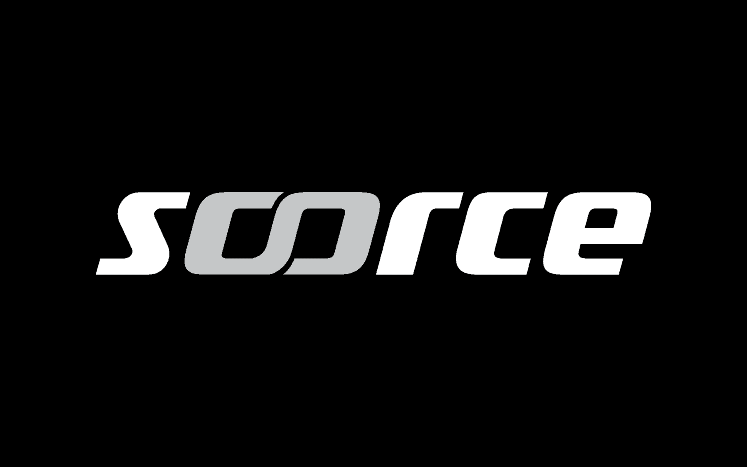 Soorce Logo invertiert Schwarzer Hintergund